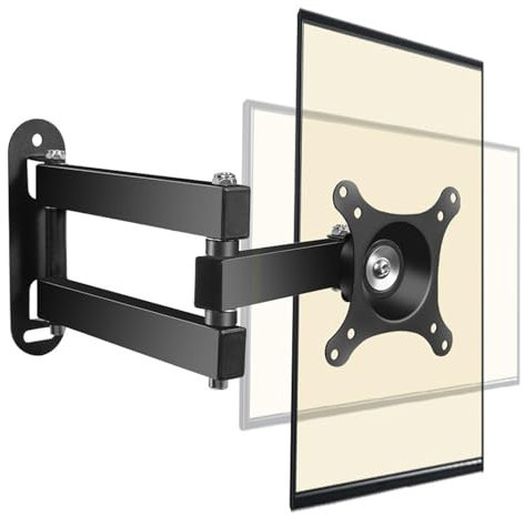 Horizontal and vertical screen live broadcast bracket 10-27 inch computer monitor hanger bracket wall-mounted telescopic arm monitor bracket