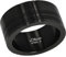 s.Oliver Ring Edelstahl Herren Ringe, Schwarz, Kommt in Schmuck Geschenk Box, 2039738