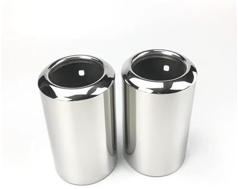 Auspuffblende Auspuff Für Mazda 6 Für Atenza CX-5 CX-4 CX-30 Edelstahl Auspuffrohr Schalldämpfer Abdeckung Endrohr Rahmen Auto Zubehör(B Type Silver 2pcs)