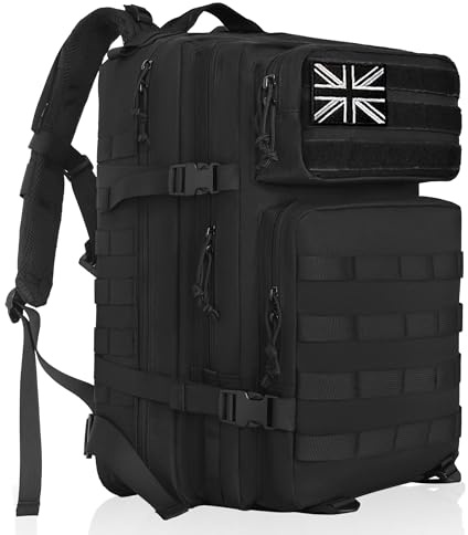OUUTMEE Military Tactical Backpack 20L/25L/35L/45L, MOLLE Rucksack for Men | Army Assult Camouflage Hunting Daypack 3 Day Bug Out Bag Laptop Bag for Hiking,Travel,Camping,Outdoor Adventures
