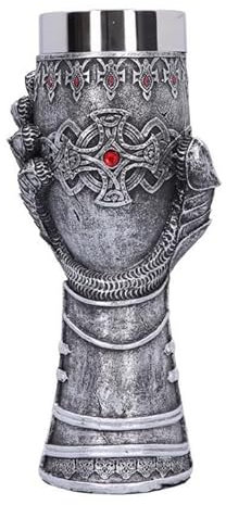 Kilts Wi Hae Medieval Knight Gauntlet Wine Goblet Hand Painted 23cm