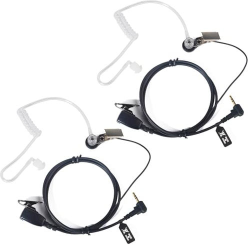 YNIBST Oreillette pour Talkie Walkie, Casque avec Micro et Tube Acoustique | Écouteur Compatible avec Motorola Talkabout TLKR T60, T62, T80, T82, T82 Extreme, T92 H2O (Lot de 2)