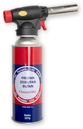 BESCH Soplete de Cocina Profesional con Gas Butano Propano 227g – Llama Ajustable, Encendido Seguro y Preciso, Ideal para Flambear, Parrilla, Postres, Soldadura y Bricolaje