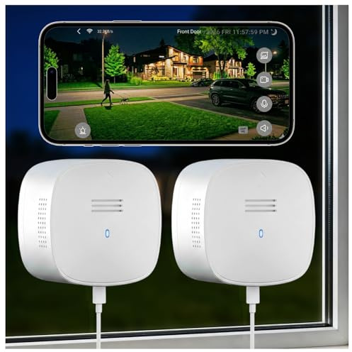 IdeaBeam 3K No Drill Window Camera, 2Pack Indoor Window Security Cameras with Color Night Vision for Home Security, 2.4G&5G WiFi, Motion Detection, Compatible with Alexa&Google Assistant, Anti-Glare