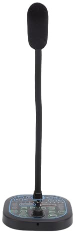 SENECESLI Handheld Microphone Voice Changer Portable Game Voice Disguiser for Online Gaming PC 16 Sound Effects (Black)