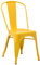 SKLUM Lot de 4 Chaises Empilables LIX Jaune Freesia Salle à Manger Cuisine Style Industriel Finition Gloss