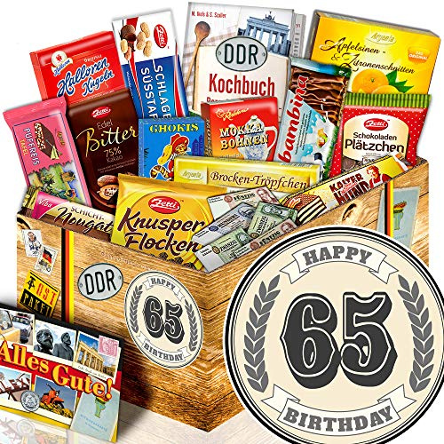 Geschenk zum 65. / Schoko Set Ost/Geschenke zum 65 Geburtstag für Frauen