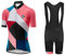 UGLY FROG Damen Radtrikot Set Fahrrad Kurzarm Set Schnelltrocknend Atmungsaktives Shirt + 20D Cushion Bib Shorts Gepolsterte Hose