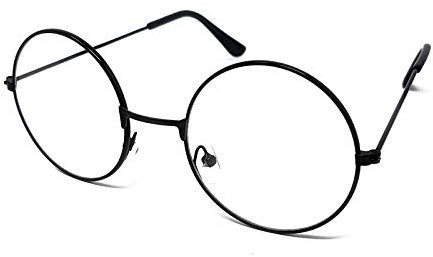 Kids Metal Frame Wizard Glasses with Clear Lens [Black]