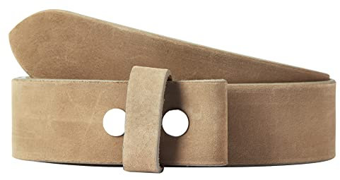 LEONARDO VERRELLI Damen-Gürtel ohne Schnalle Leder grau 80-115 cm 3100054 (Bundweite: 80 cm - Gesamtlänge: 95 cm)