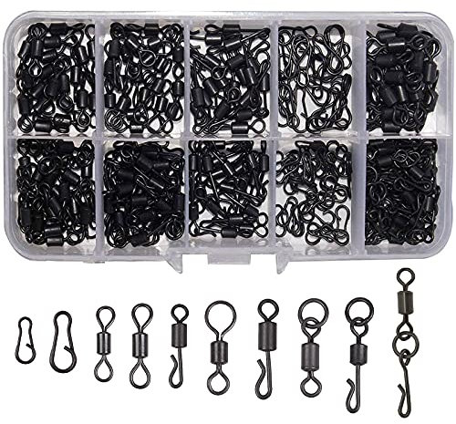 OROOTL Carp Fishing Tackle Box Set Carp Hair Rigs Making Kit Including Quick Change Carp Swivels Hooks Fishing Beads Corns Rig Tubing Carp Fishing Terminal Tackle Accessory Kit