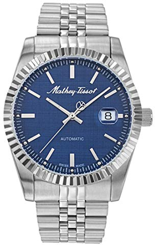Mathey-Tissot Mathy III H1810ATABU Automatikuhr, blaues Zifferblatt, für Herren, Modern