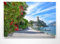 Traumhaftes Leinwandbild vom Gardasee, Uferweg Malcesine - als 90x60cm großes Wandbild. Perfekt als Hintergrund und Deko für Wohnzimmer & Schlafzimmer. Aufgespannt auf 2cm Holzrahmen