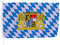 Netflgs Flagge Bayern mit Rauten und Wappen, Schiffsflagge mit 160 g/qm Stoffgewicht (60 x 90 cm)