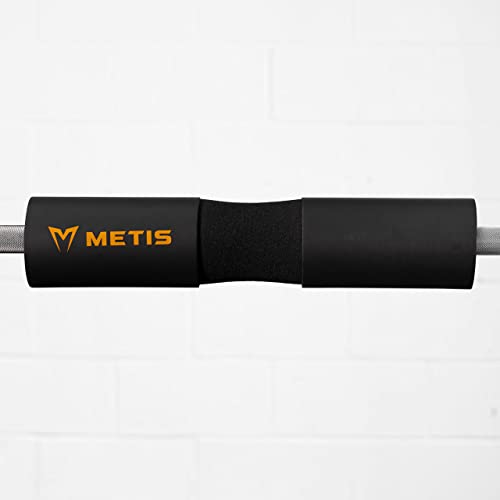 METIS Langhantel Polster aus Schaumstoff [Schwarz/Orange] – Squat Pad | Krafttraining | Fitness Zubehör | Sportgeräte Zuhause | Zughilfen Krafttraining (Schwarz)