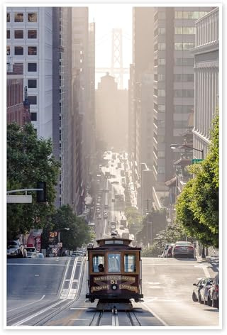 Straßenbahn in San Francisco Poster von Matteo Colombo 100 x 150 cm Wandbilder Wanddeko