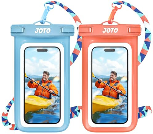 JOTO 2 Pochettes Étanches Smartphone Certifiée IPX8 iPhone 16/15/14/13/12/11 Plus Pro Max, Redmi Note 13/13 Pro 12 A3, Galaxy A15 A35 A25 A54 A55, Housse Étanche Jusqu'à 7 Pouces