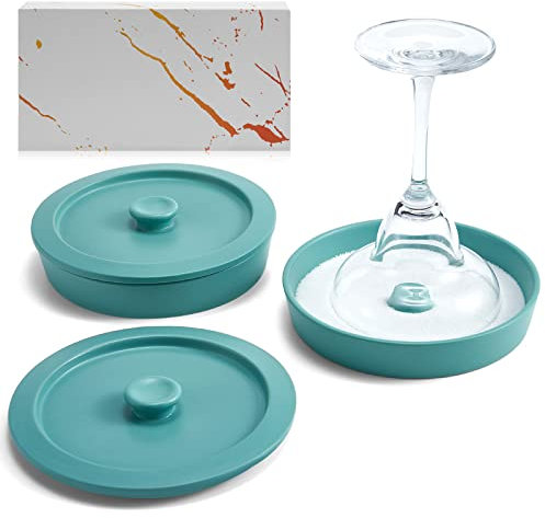 Margarita Salt Rimmer Set of 2 with Lids (Made of Ceramic) Home Bar Accessories Margarita Gift Bartender Kit, Salt Sugar Glass Rimmer for Cocktails, St Patricks Day Accessories Decorations