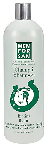 Shampoo alla biotina per cavalli 1L | Shampoo coloranti e profumi. Contiene vitamina B7 che lucida e protegge il mantello, rigenera e rinforza le radici dei capelli
