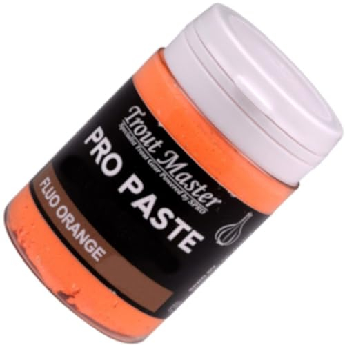Trout Master Forellenpaste zum Forellenangeln 60g Pro Paste Teig, Farbe/Aroma:Fluoro Orange/Fish