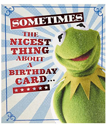 UK Greetings | Disney The Muppets Birthday Card For Him/Male/Friend | Happy Birthday Gifts | Him, Boys, Men | Kermit Design | With Envelope | 165 x 190 mm