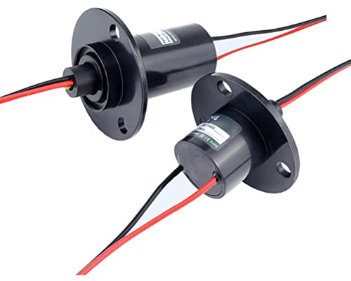 QL-LINRUN Schleifring-Anschluss, 2 Drähte, 10 A, Durchmesser 22 mm | 10 A bewertete 2-Draht-Golddrahtbürste, geräuscharm <10 mV, staubversiegelt, für Mini-Plattenspieler-Lichtanzeige