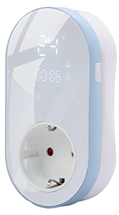 termostato calefaccion WiFi,Calefacción Refrigeración Termostato Digital calefaccion programable Enchufe termostato para casa Controlador de Temperatura (Azul)