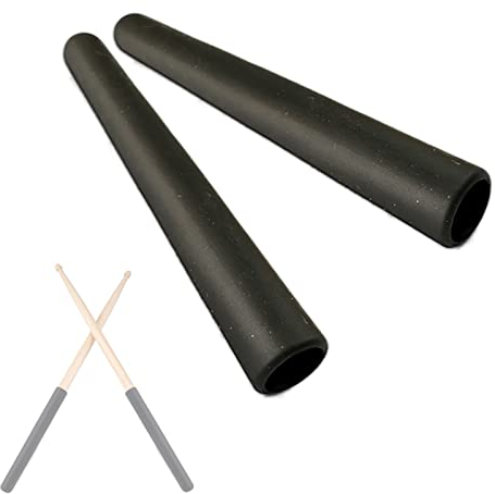 Cheerock 2 Stück Gummi Drumsticks Griffe, Rutschfeste Drum Stick Wrap Griffe für Drumming Übung, Bequeme Drum Sticks Griff, Drum Kits Percussion Drumming Zubehör