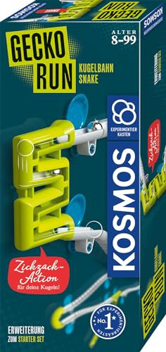 KOSMOS 621186 Gecko Run - Snake-Erweiterung, Zubehör für Coole vertikale Kugelbahnen, mit zusätzliche Bahnelementen, für Kinder ab 8 Jahre