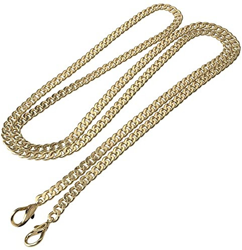 EAZY CASE - Ersatzband aus Metall für Handtasche - Taschengurt zum Umhängen, Taschenkette für Umhängetasche, Schulterriemen Kette zum Wechseln, Taschenriemen für Taschen und Tragetaschen, Gold