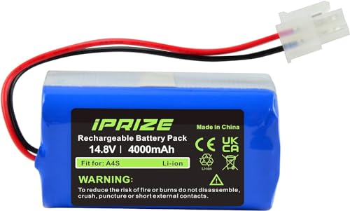 iPrize 14.8V 4000mAh Li-ion Ersatzakku für iLife A4, A4s, A6, A9, V7, V7s Plus, V7s Pro, X620 Y8H4 Staubsauger Haushaltsreiniger Roboter