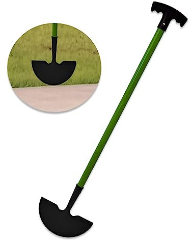 rightclick Half Moon Lawn Edger Carbon Steel Garden Lawn Edger Non-Slip Grip Comfortable Design Half Moon Edging Tool for Grass Sidewalk Borders Flowerbeds