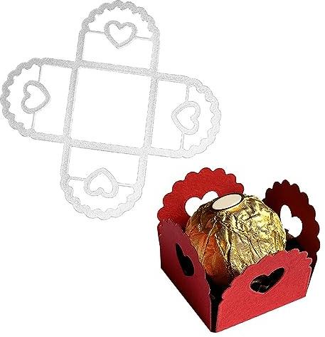 Weihnachts Süßigkeiten Box Metall Stanzschablonen,Geschenkbox Stanzschablonen Schachteln, Prägeschablone Stanzmaschine Stanzformen Schachtel Schablonen Schneiden für Hochzeit Geburtstag Süßigkeitenbox