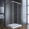Goezes Duschkabine Eckeinstieg, Duschkabine 80x100cm Eckeinstieg Schiebetür 6mm ESG Glas Duschabtrennung Dusche Duschwand Höhe 185cm, LINKS & RECHTS MONTIERBAR