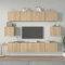 NITCA Set di Mobili Porta TV 6 pz, Set Mobile TV in Legno, Parete Attrezzata Soggiorno Moderna, Base TV Sala da Pranzo, Rovere Sonoma 80x30x30 cm Tipo 2