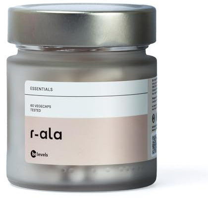be levels R-Ala Ácido Alfa Lipoico 200mg 60 Cápsulas Veganas | Potente Antioxidante para Reducir Radicales Libres | Control de Colesterol y Resistencia a la Insulina | Alpha Lipoic Acid