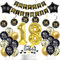 deko 18. geburtstag Jungen mädchen,schwarz gold luftballon 18. geburtstag deko Junge ,gold Tortendeko 18. Happy Birthday girlande banner gold geburtstagsdeko 18 jahre ballon