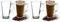 ANSIO Large Latte Glass Coffee Cups - 385ml (13 oz) - Gift Box of 2 Latte Glasses - Compatible with Tassimo Machine (4 Pack)