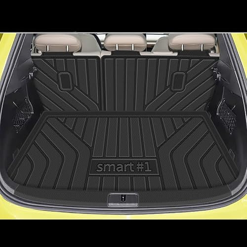 JUNZAI Auto-Kofferraummatte, für Smart #1, TPE-Allwetter-Kofferraumeinlage, Hintere Kofferraummatte, Wasserdicht, rutschfest, Autozubehör