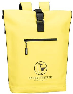 SCHIETWETTER Unisex Rucksack, groß, Daypack, Backpack, Freizeit, viel Stauraum, mit Regenschutz, PU-Material, wasserabweisend, modern, chic & funktional yellow OS
