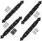 KOTARBAU® 4er Set Ladenband Türbänder 150 x 150 x 35 mm aus Pulverbeschichtetem Stahl Torscharnier Türband Schwarz Scharniere Klappbar Fensterscharnier Holztür Gartentor Scharnier Kistenband Torbeschl