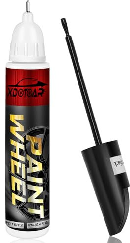 xdotoar Matte Black Wheel Touch Up Paint, High Efficiency Metal Rim Paint Pen, Also Matches Matte Black, Perfect Car Repair, Taps and More