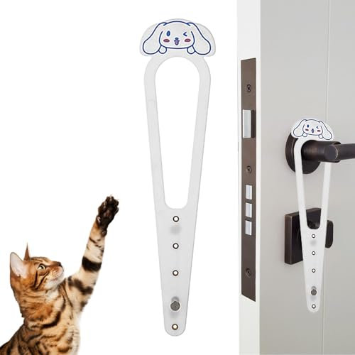 Cat Door Latch, Cat Door Stopper - Anti Dog Door Lock with Design | 4 Adjustable Holes Keep Dogs Away From Litter and Food, Adjustable Holes for Pets
