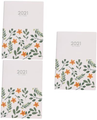 VILLCASE 3stücke Blumenmuster Kalenderbuch Mit Lesezeichen Leicht Und Tragbar Für Planung Notizen Und Tagebuchführung