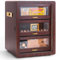 Zigarren-Humidor-Schrank mit 3 Ebenen, großer Zedernholzschrank mit Luftbefeuchter, digitalem Hygrometer, Geschenk für Männer, Ehemänner, Väter,B