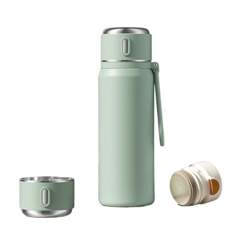 JINSHENGXINA Taza Termo For Niñas, Taza De Agua De Acero Inoxidable 316 De Alto Aspecto, Taza Especial De Calidad Alimentaria For Niños Y Estudiantes Que Van A La Escuela(Warm Green display550mL)