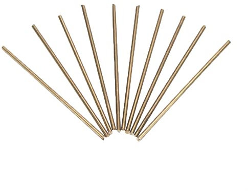Baguettes de soudage, 10 pièces 3 mm de diamètre 100 mm de longueur en laiton tiges de barre ronde bâton de tube circulaire bricolage for réparation soudage brasage accessoires de soudure baguette de