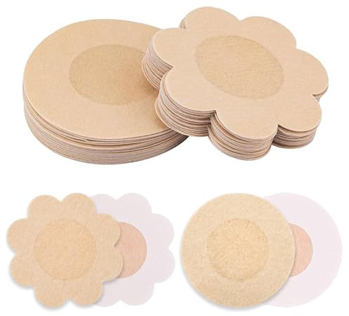 100stück Nippelpads,Brustwarzenabdeckung,Unsichtbare Einweg Nippelpads,Nipple Pads,Nipple Cover,Nipple Patches,Natürliche Unsichtbare,Selbstklebend Nippelpad,Ultra Dünne Brust Aufkleber Für Frauen