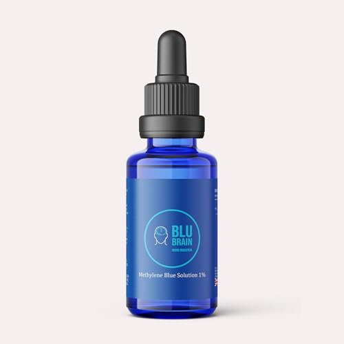 Methylene Blue 1% Solution – Blu Brain Mind Booster | Premium Nootropic Drops for Cognitive Performance | Pharmaceutical-Grade, USP Quality and Third-Party Tested, UK-Formulated (30ml)