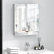 COSTWAY Armoire Salle de Bain avec Miroir 60 x 70 cm Éclairage LED et Prise, Meuble Salle de Bain 2 Portes, 3 Niveaux Étagères à Hauteur Réglable, Gradation Continue, Désembuage, Blanc